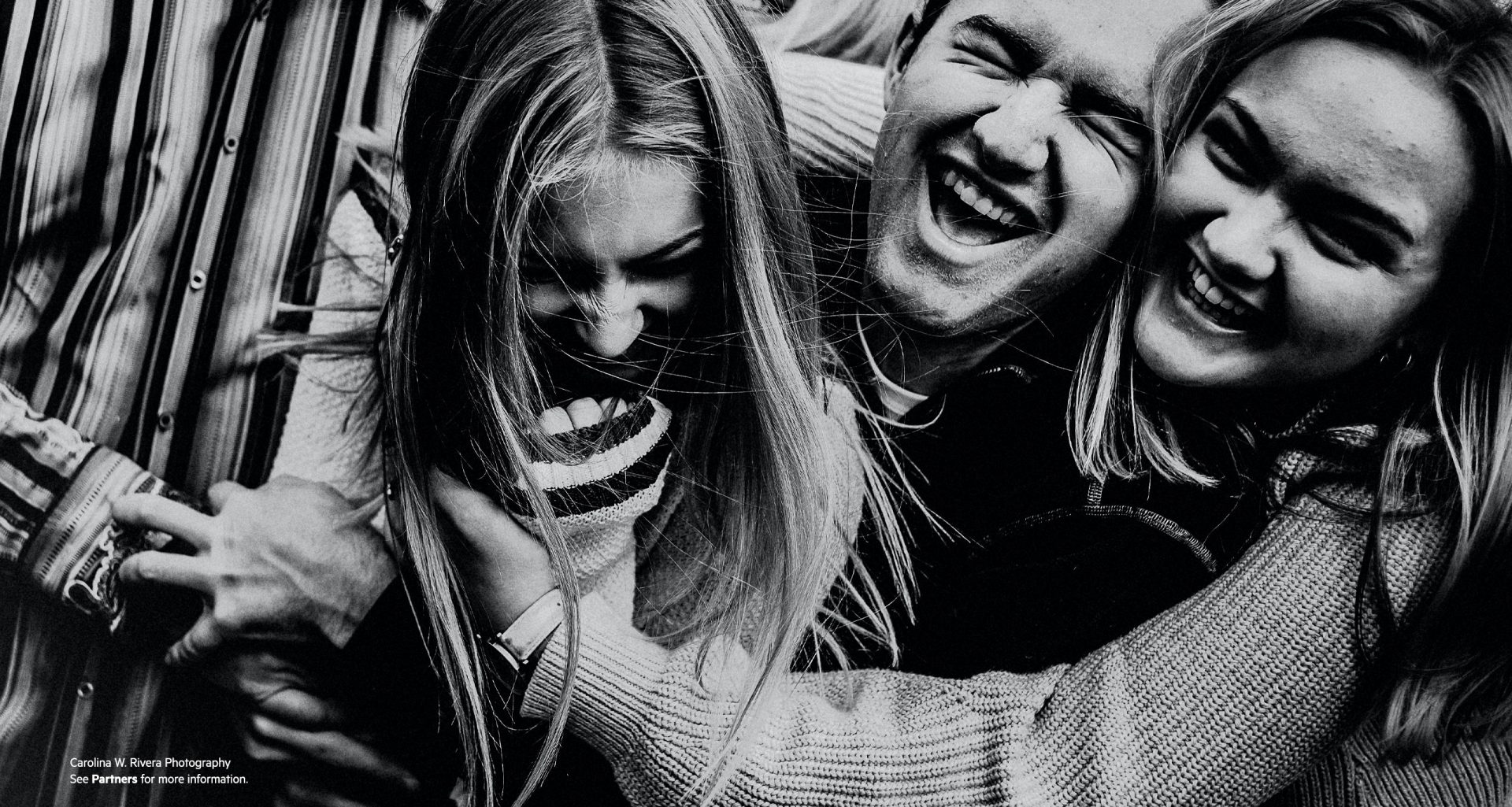 People with happy faces
