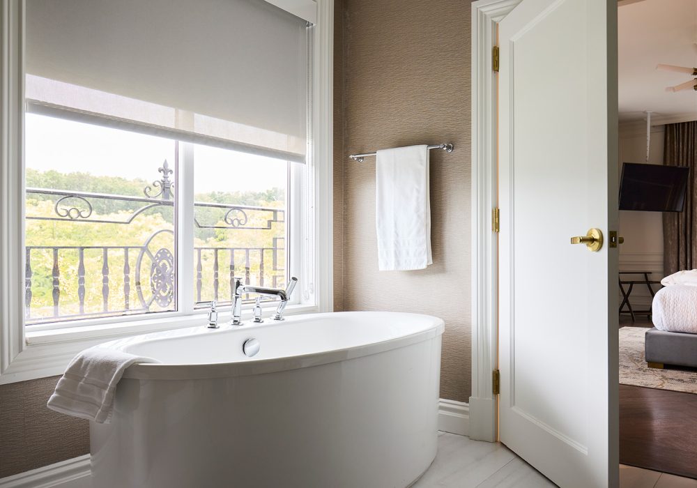 Premier suite bathroom at chateau hotel